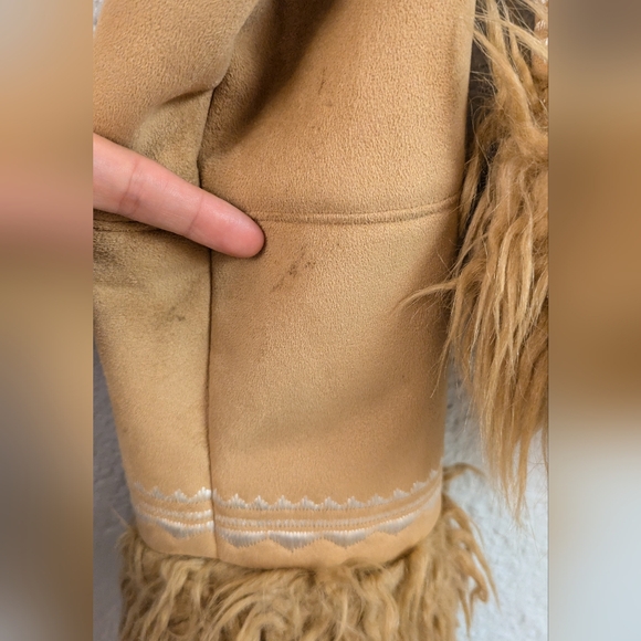 bebe Tan Faux Fur Trim Leather Jacket - Picture 8 of 9